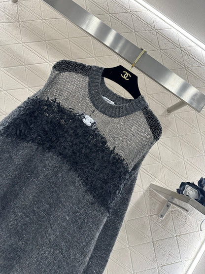 Sheer Patchwork Sweater