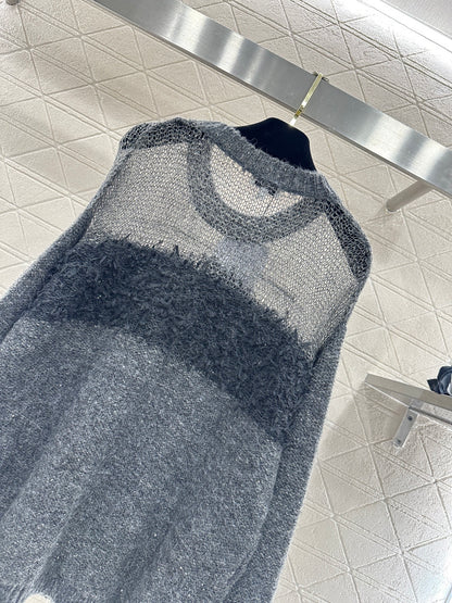 Sheer Patchwork Sweater