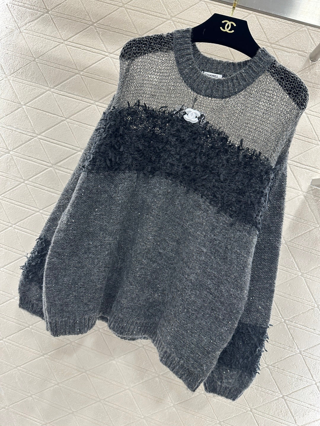 Sheer Patchwork Sweater