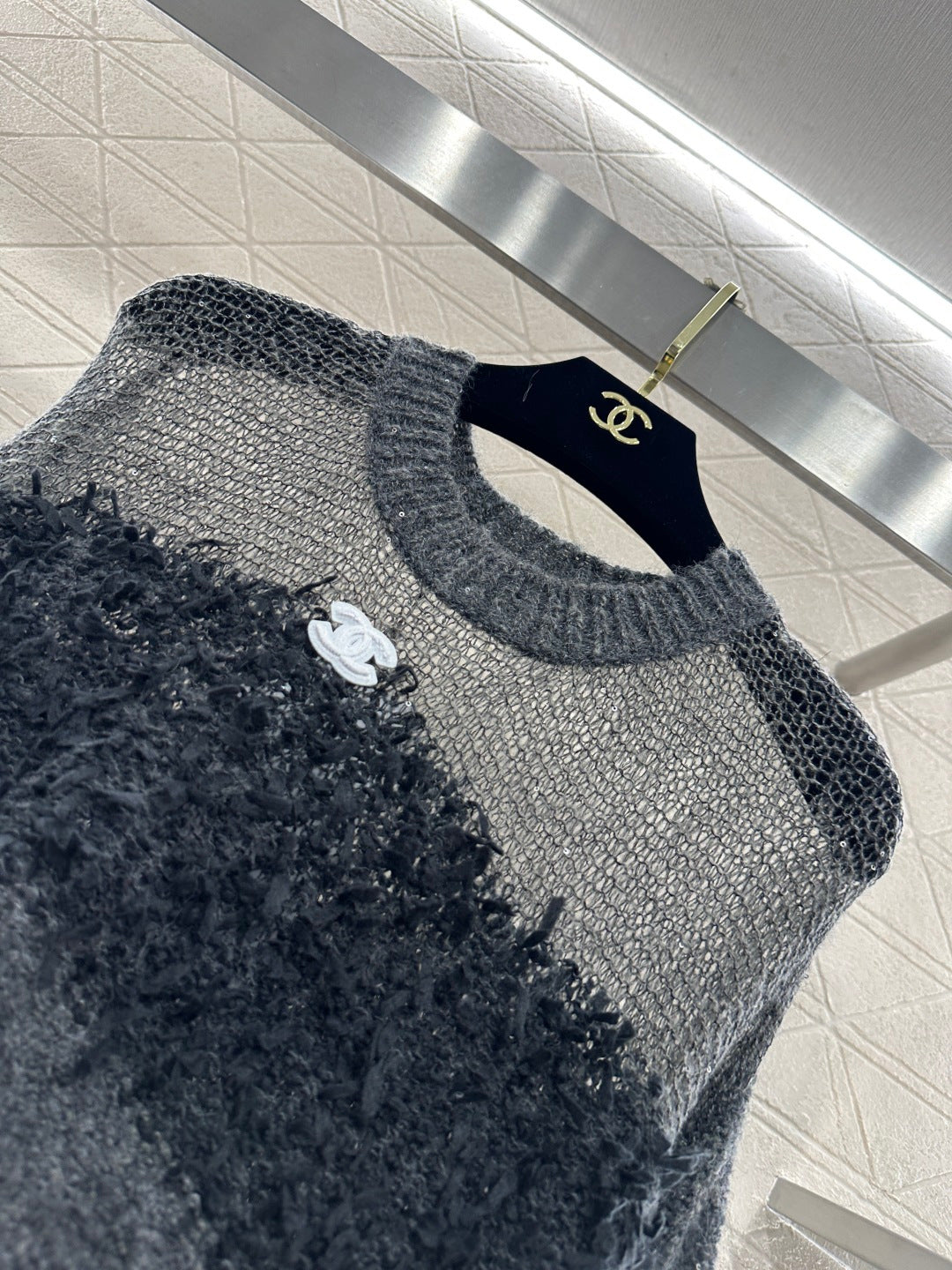 Sheer Patchwork Sweater
