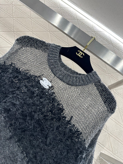 Sheer Patchwork Sweater