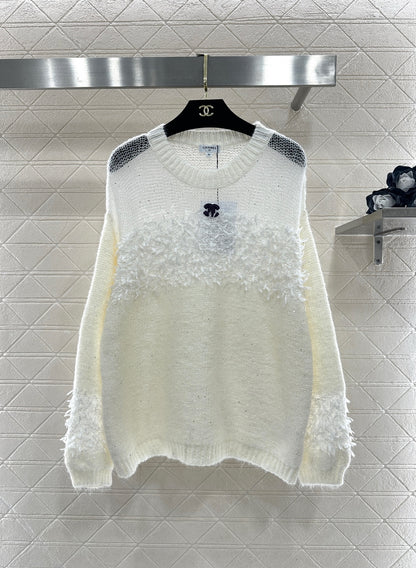 Sheer Patchwork Sweater