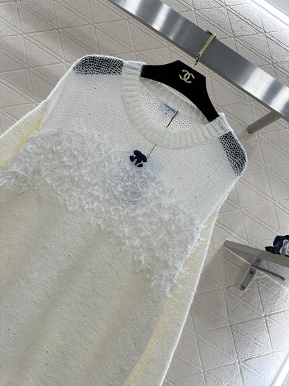 Sheer Patchwork Sweater