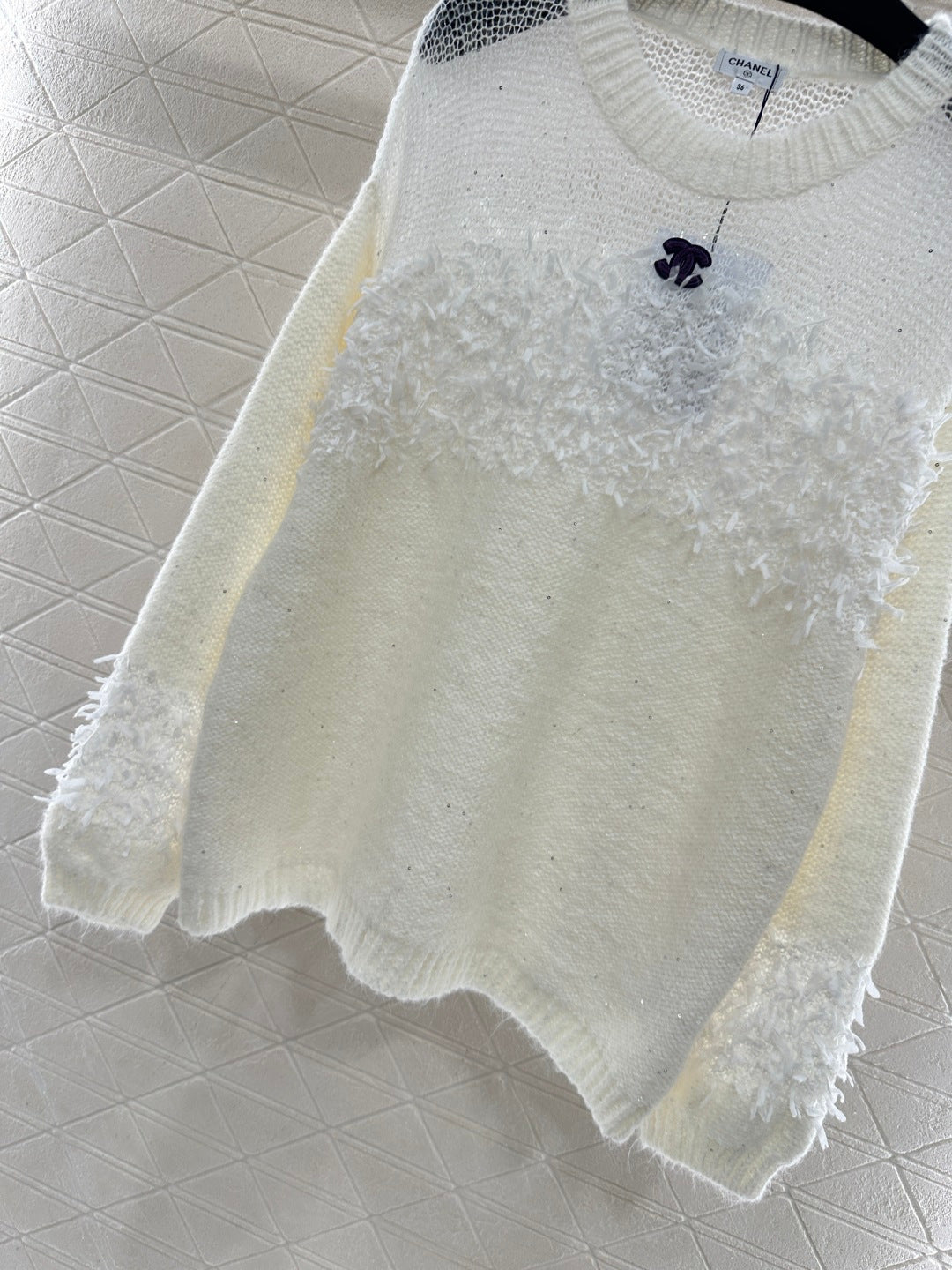 Sheer Patchwork Sweater