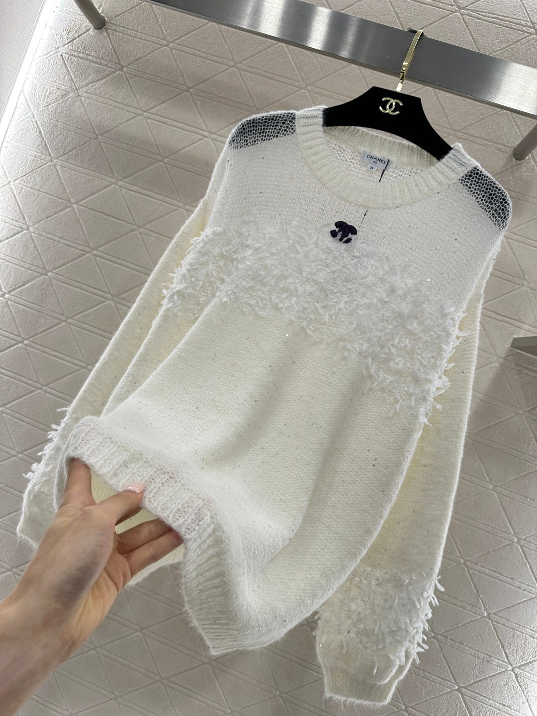 Sheer Patchwork Sweater