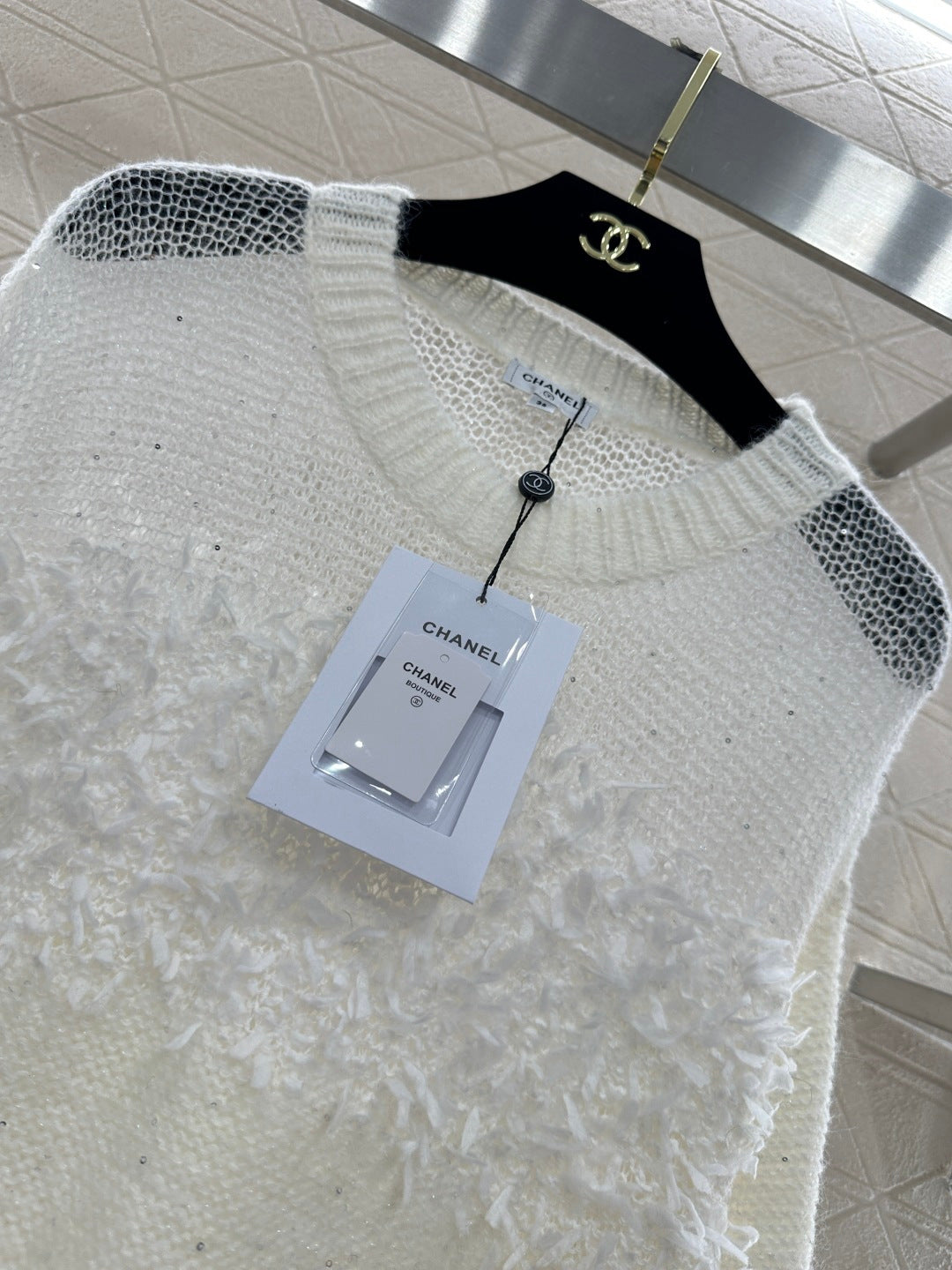 Sheer Patchwork Sweater