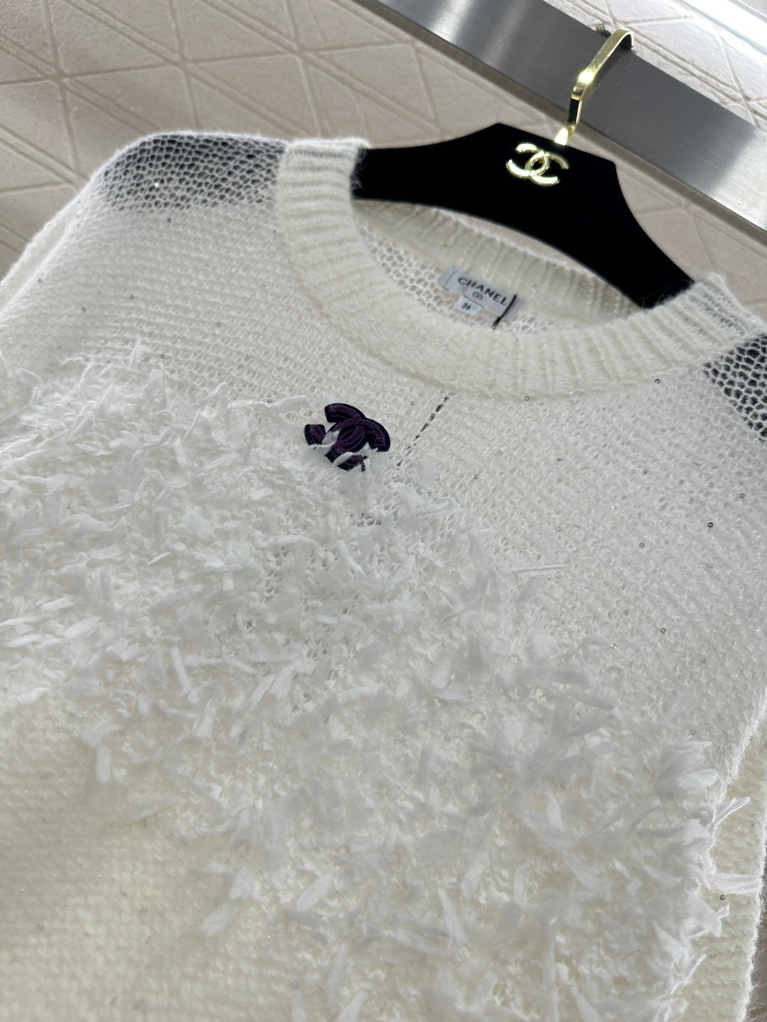 Sheer Patchwork Sweater