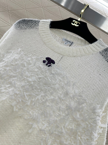 Sheer Patchwork Sweater