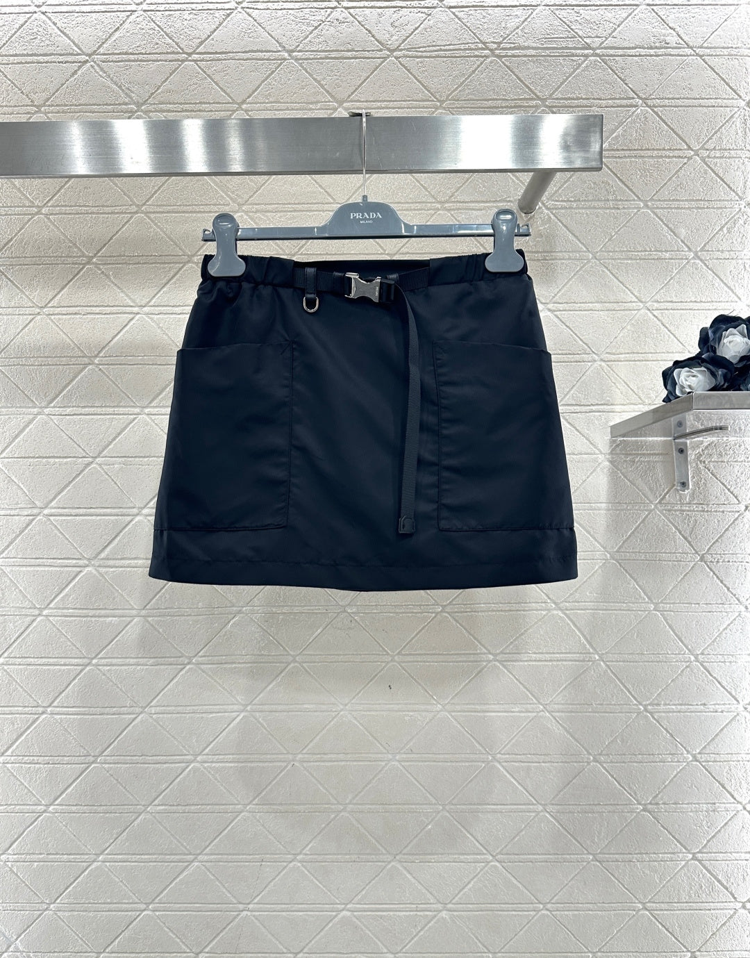 Belted Pocket Workwear Skirt
