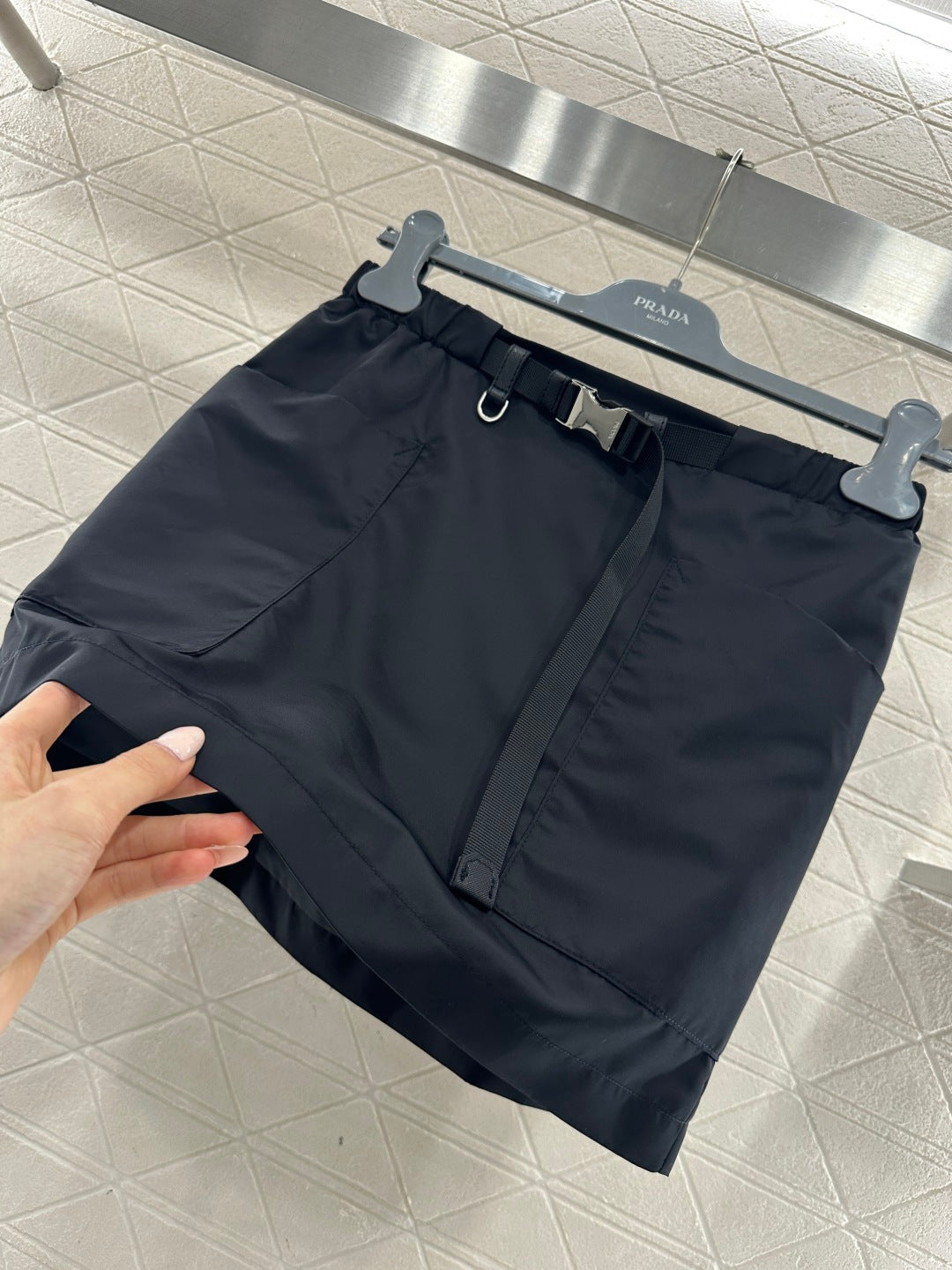 Belted Pocket Workwear Skirt
