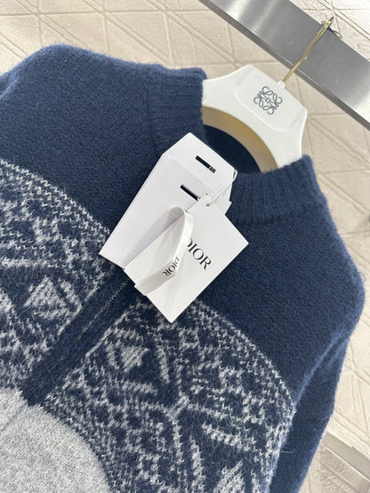 Color-blocked Knit Cardigan