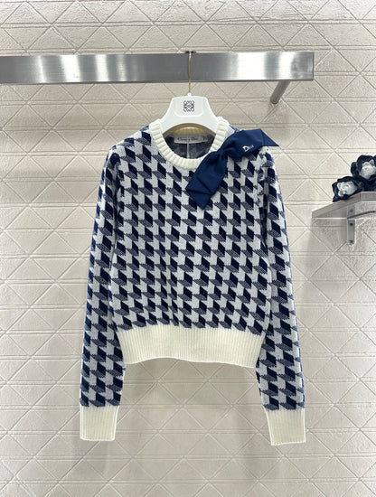 Plaid Bow Sweater