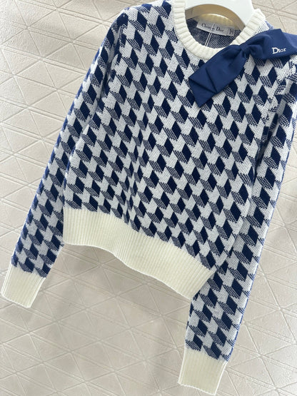 Plaid Bow Sweater