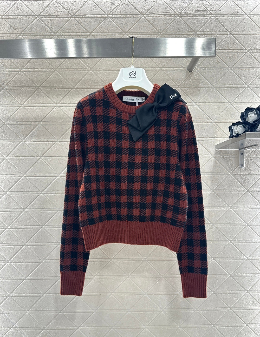 Plaid Bow Sweater