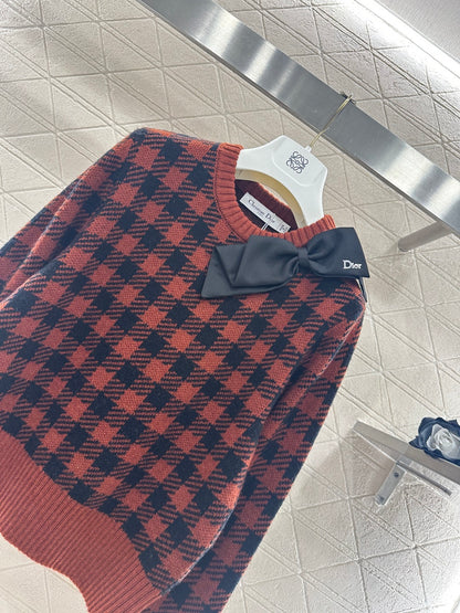 Plaid Bow Sweater