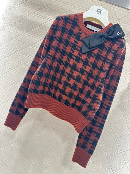 Plaid Bow Sweater