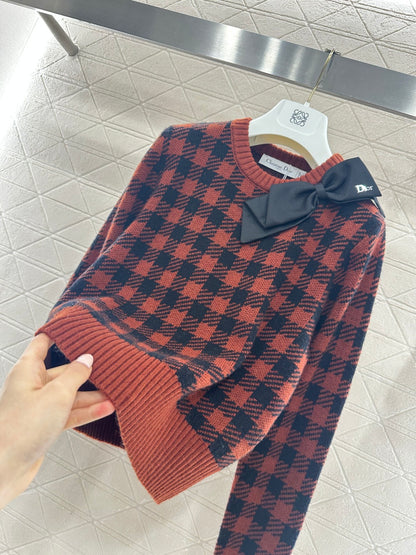 Plaid Bow Sweater