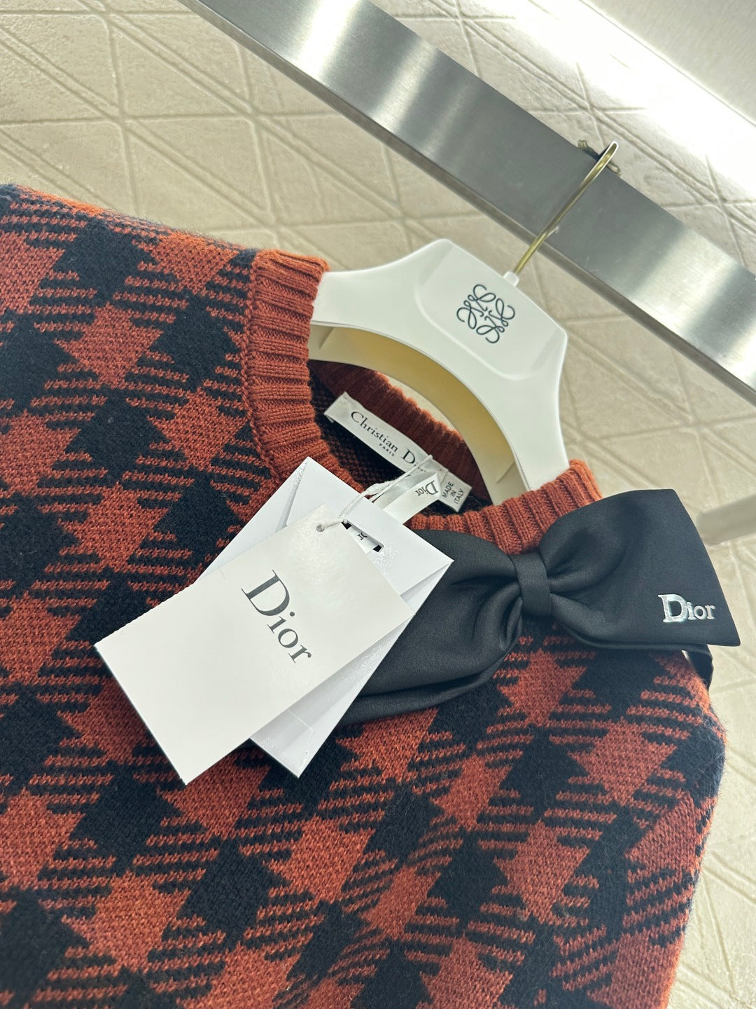 Plaid Bow Sweater