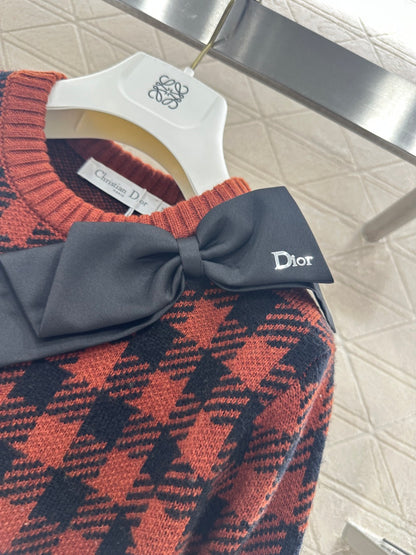 Plaid Bow Sweater