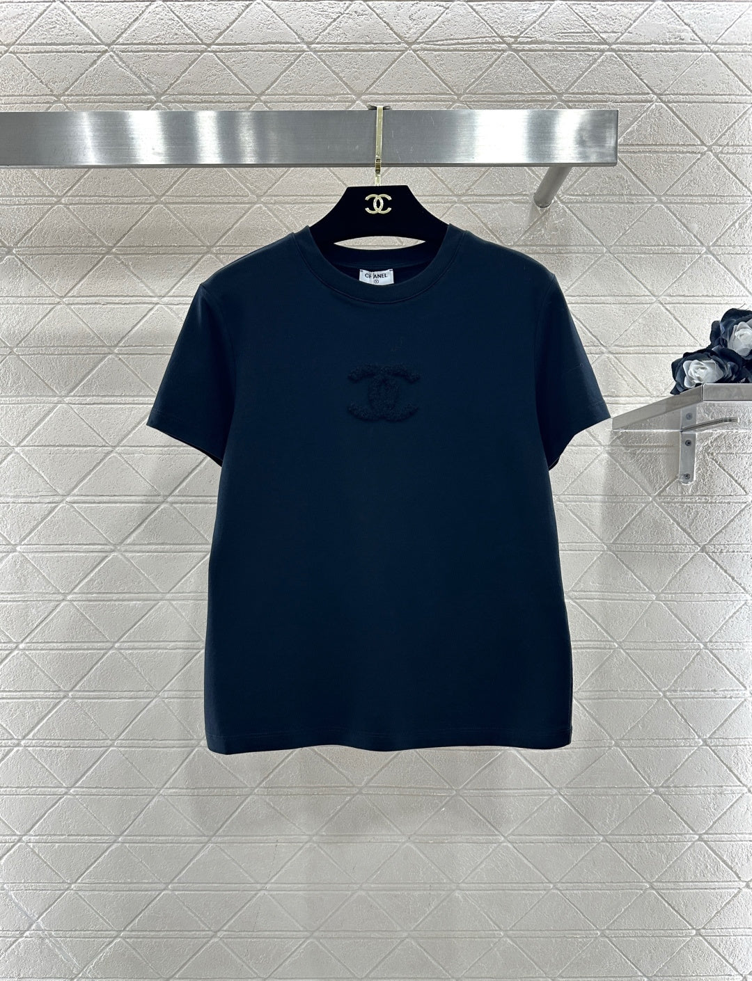 Crew Neck Plush Logo T-Shirt