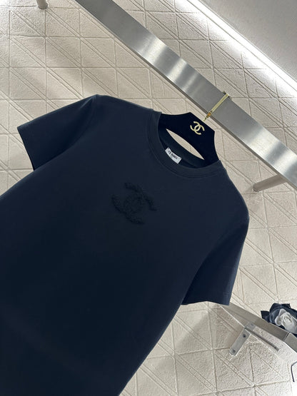 Crew Neck Plush Logo T-Shirt