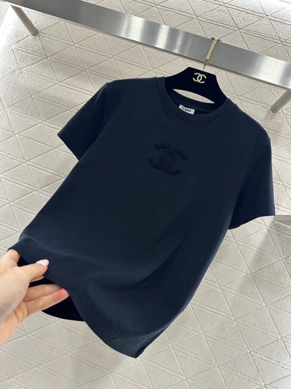 Crew Neck Plush Logo T-Shirt