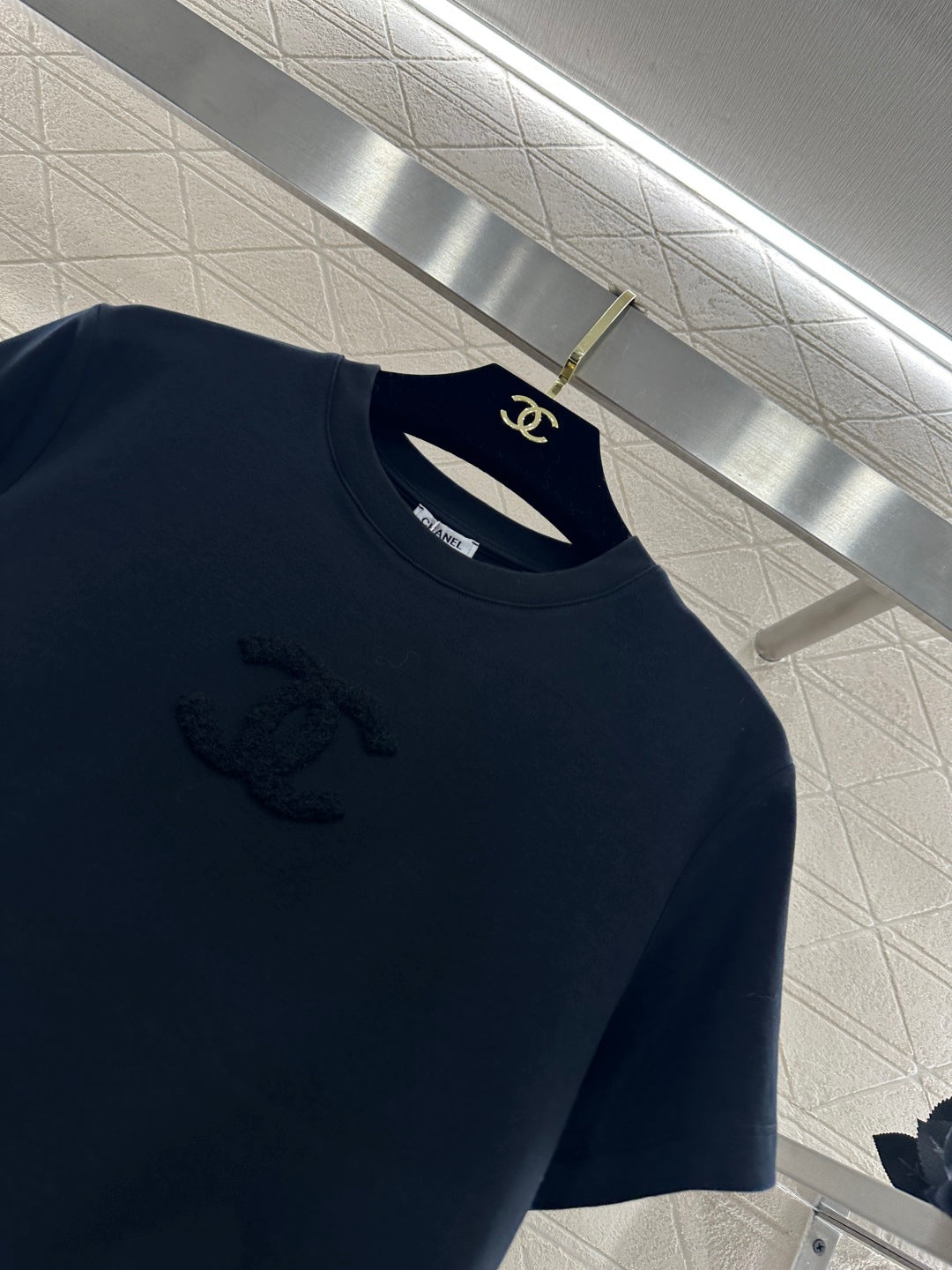 Crew Neck Plush Logo T-Shirt