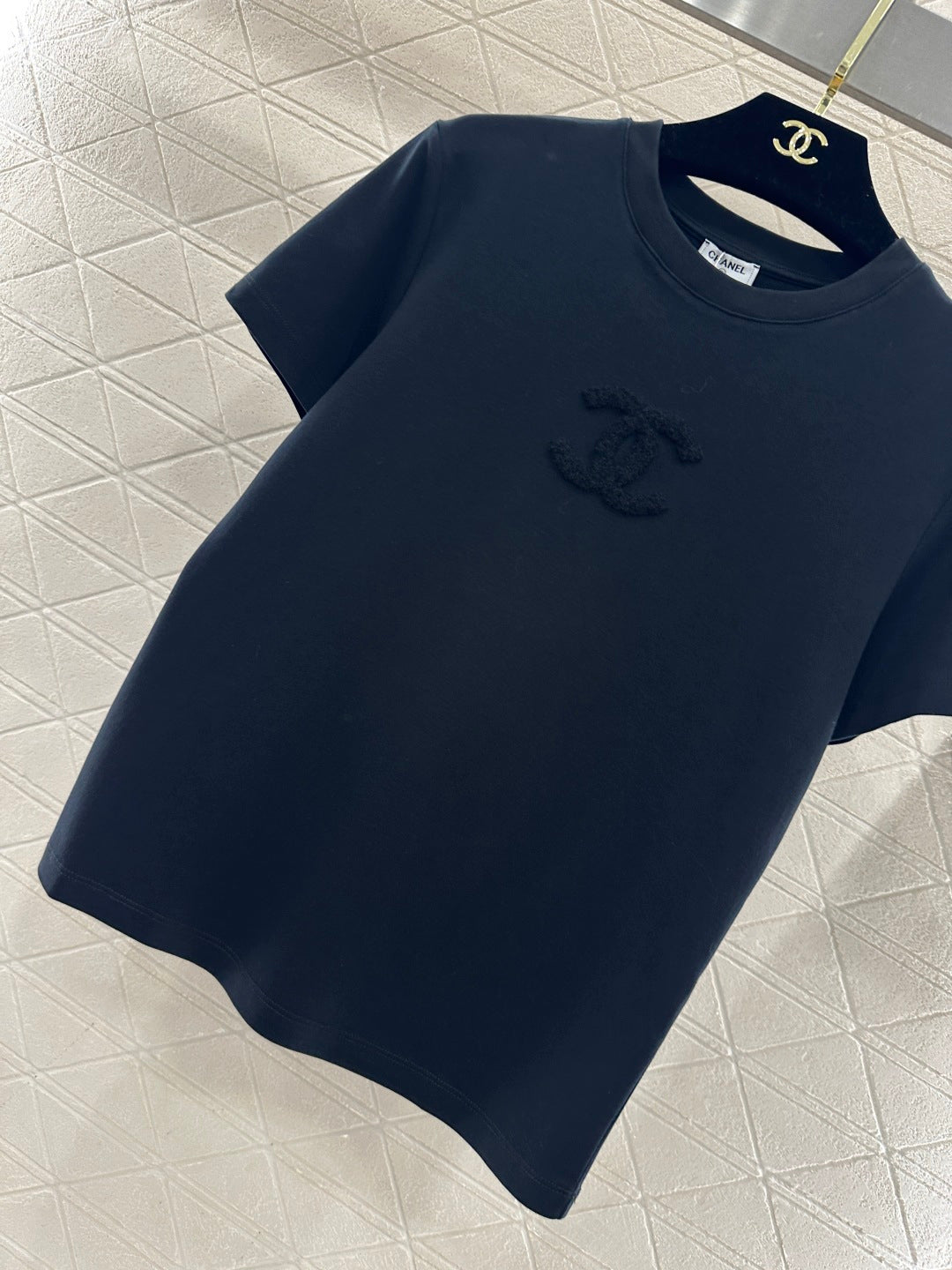 Crew Neck Plush Logo T-Shirt