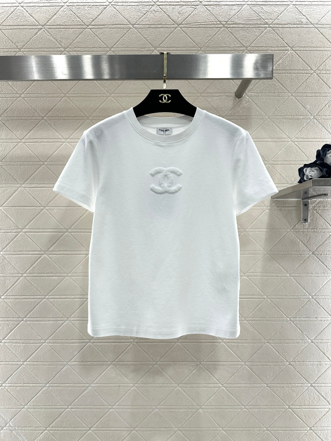 Crew Neck Plush Logo T-Shirt