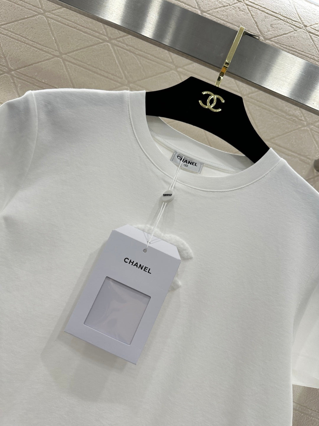 Crew Neck Plush Logo T-Shirt