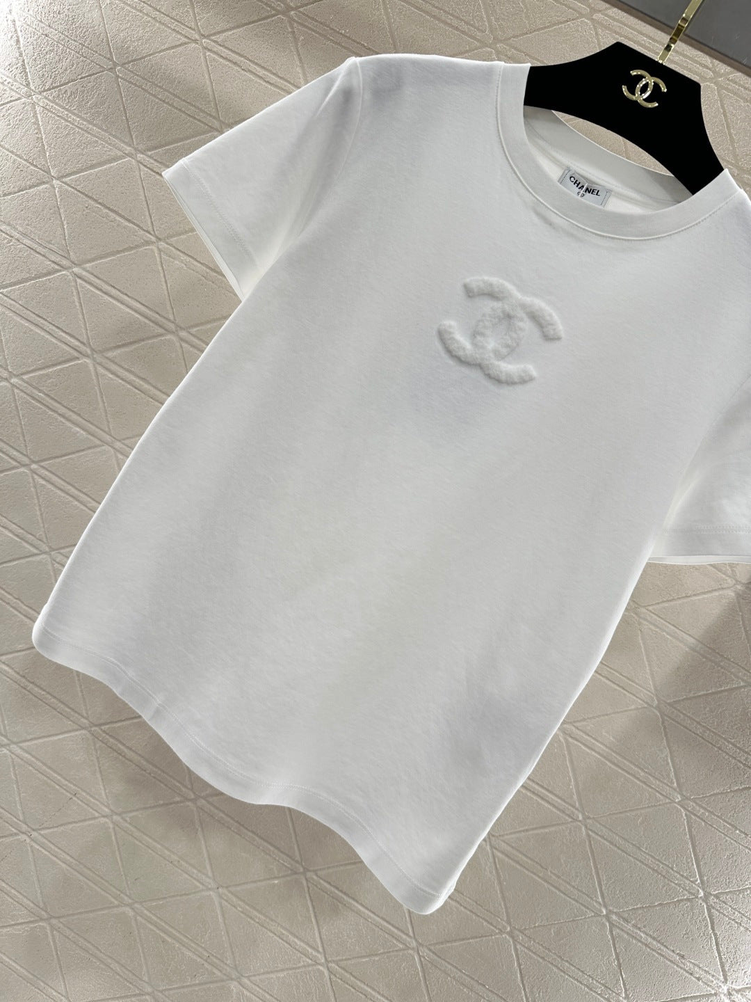 Crew Neck Plush Logo T-Shirt