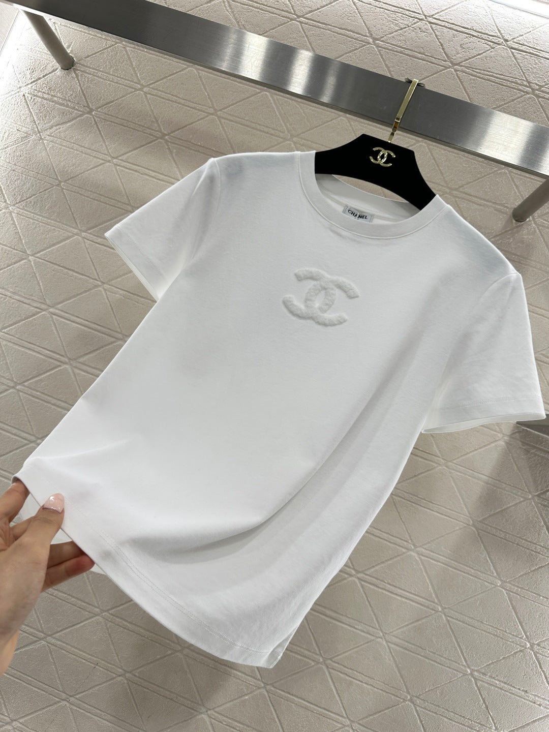 Crew Neck Plush Logo T-Shirt