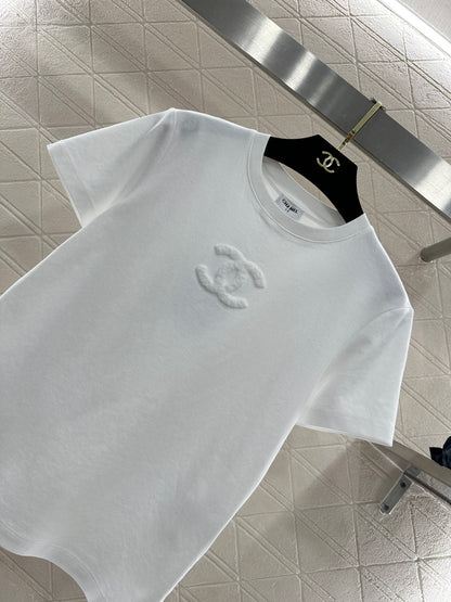 Crew Neck Plush Logo T-Shirt