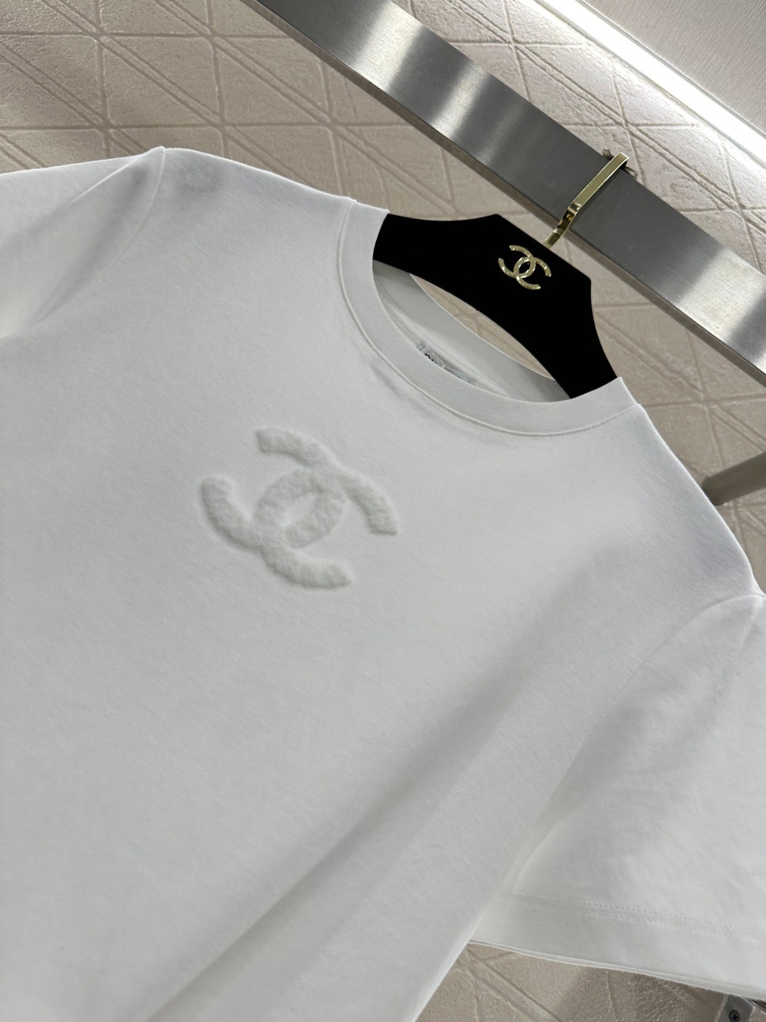 Crew Neck Plush Logo T-Shirt