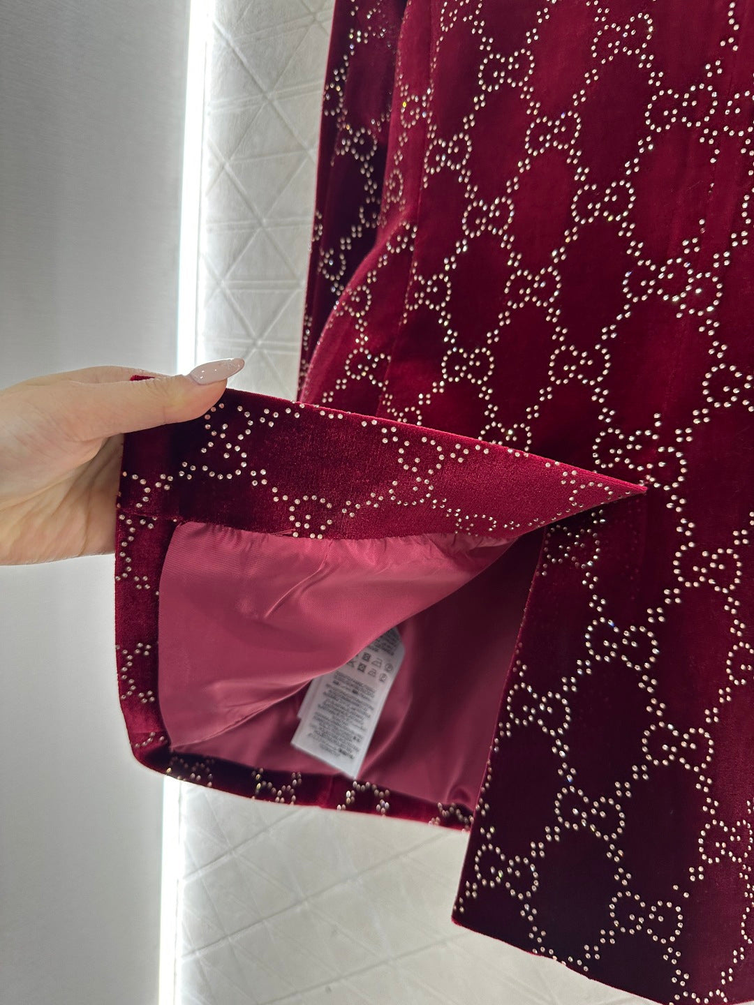 Silk Velvet Rhinestone Suit Jacket