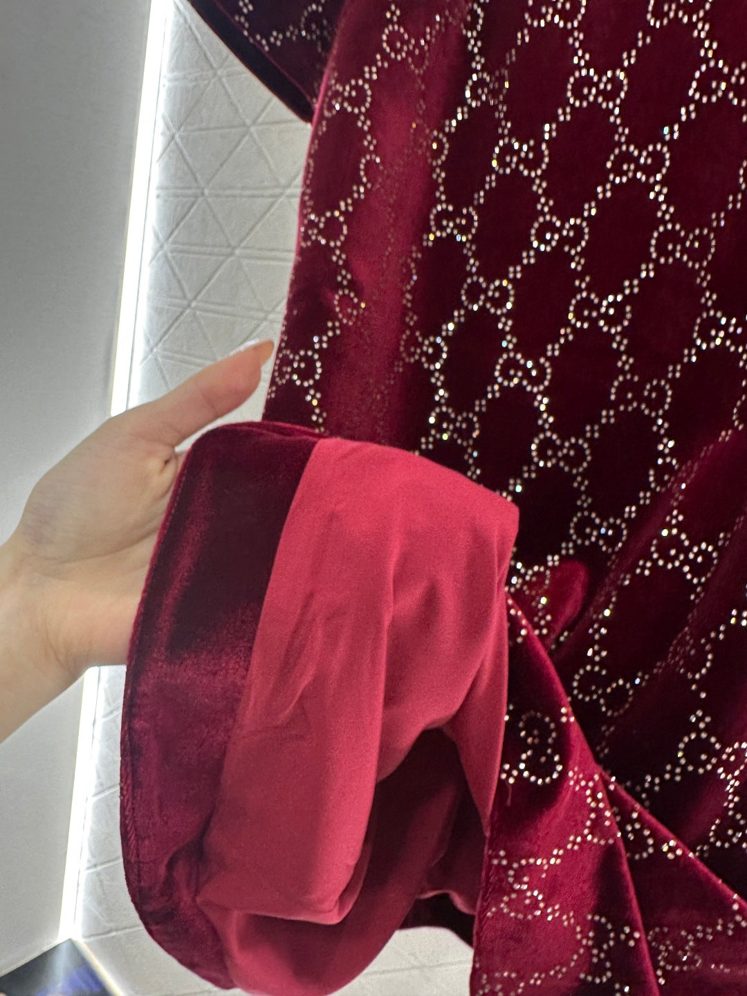 Silk Velvet Rhinestone Dress