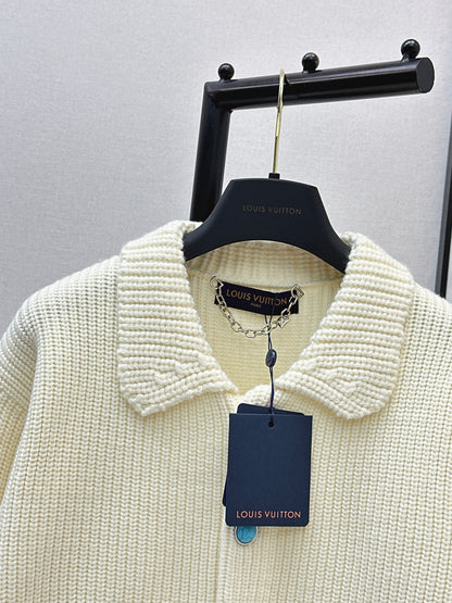 Colorful button-trimmed cardigan