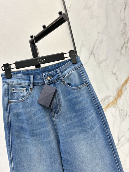 Casual straight-leg pants