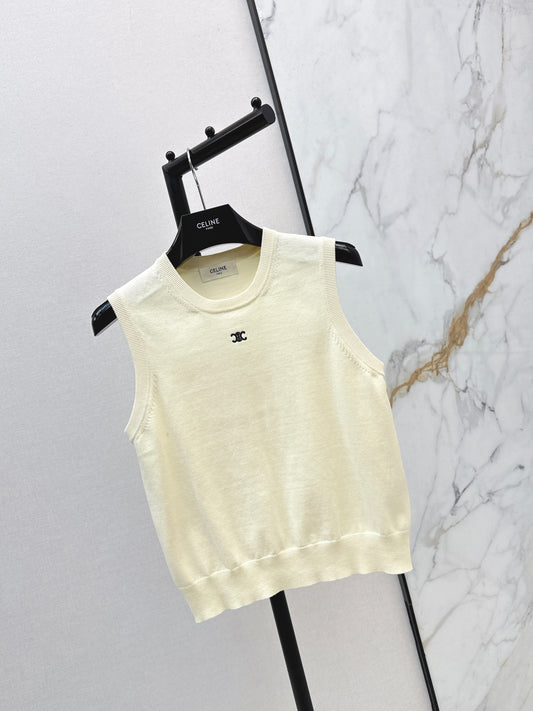 Embroidered Sleeveless Vest