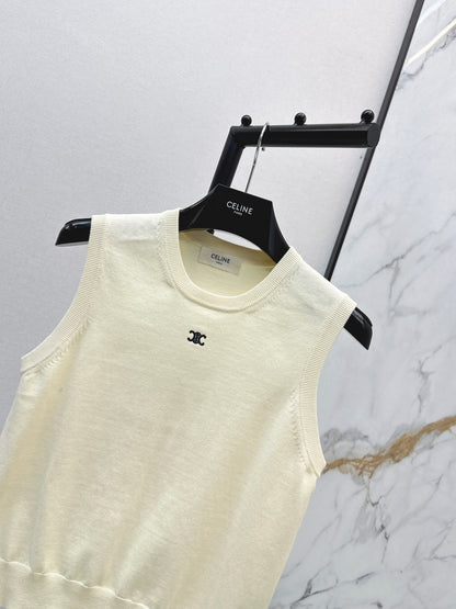 Embroidered Sleeveless Vest