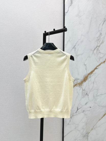 Embroidered Sleeveless Vest