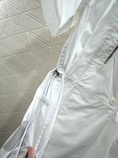 Stand Collar Deconstructed Shirt Dress