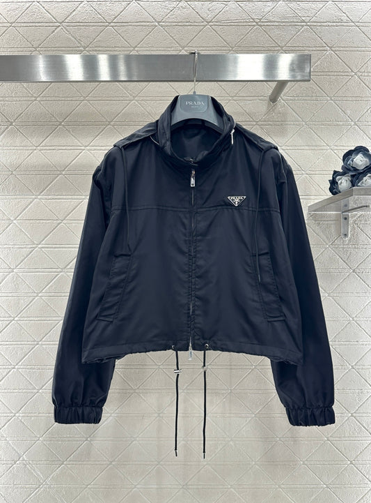 Drawstring Zipper Jacket