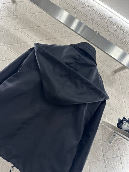 Drawstring Zipper Jacket