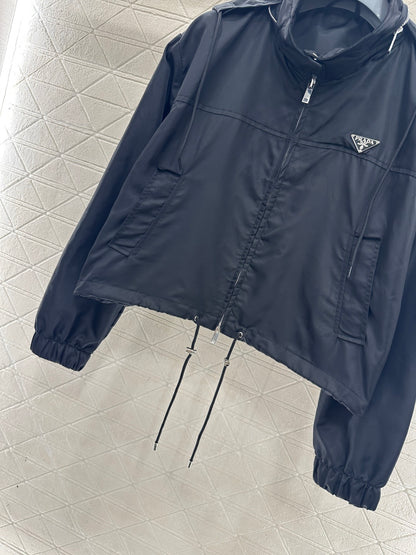 Drawstring Zipper Jacket