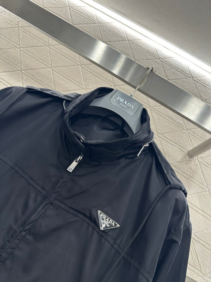 Drawstring Zipper Jacket