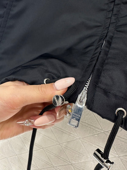Drawstring Zipper Jacket