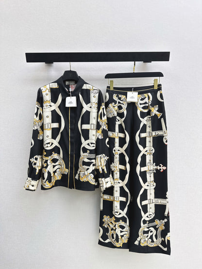 Silk Wide-Leg Straight-Leg Pants