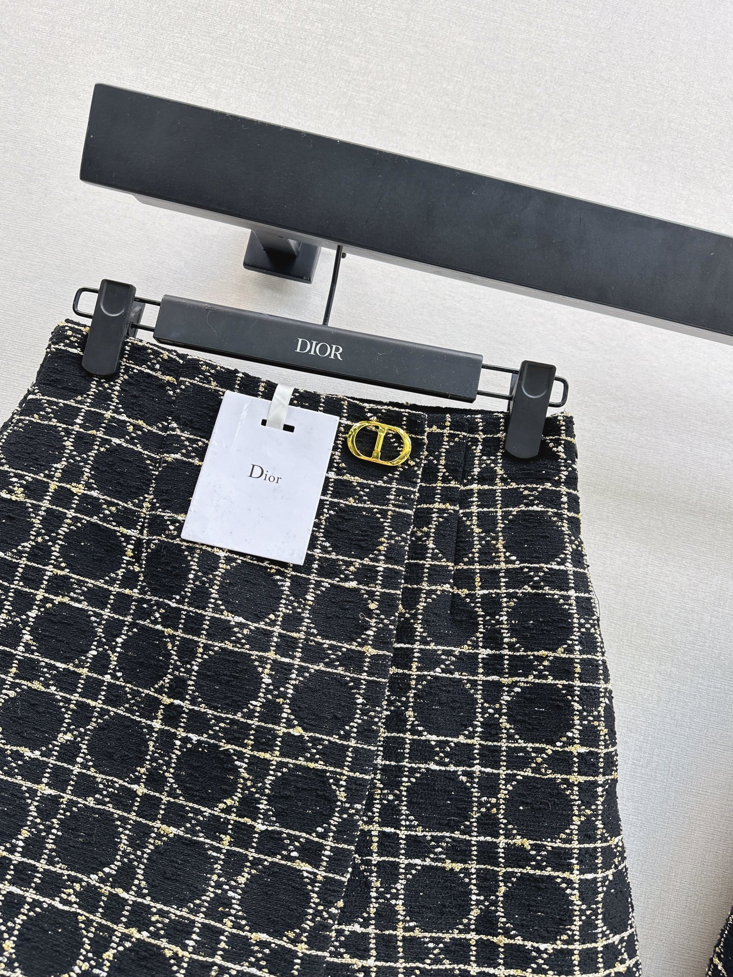 Canvas-patterned shorts skirt