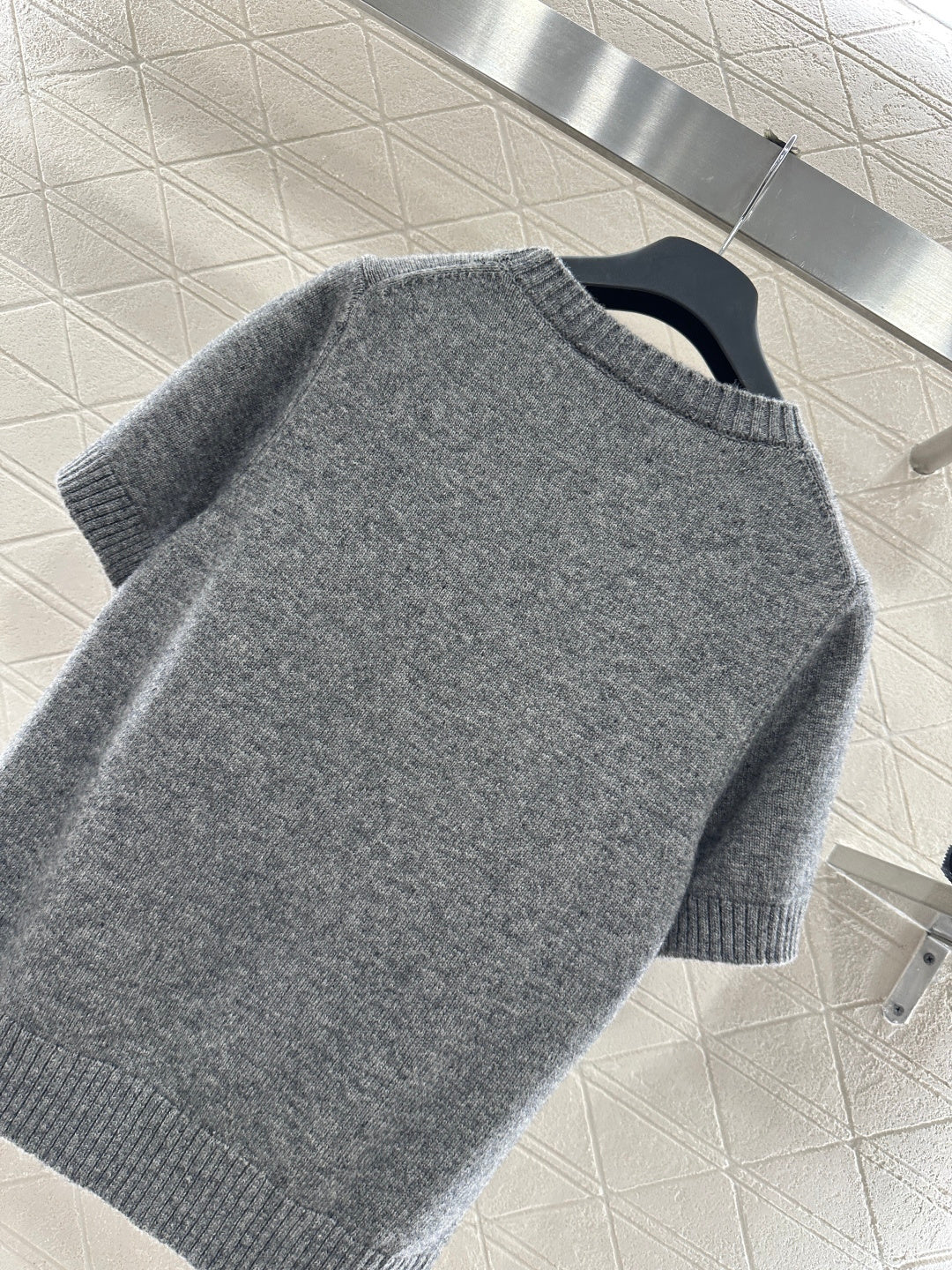 Jacquard Horsehead Short-Sleeve Sweater